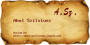 Abel Szilviusz névjegykártya